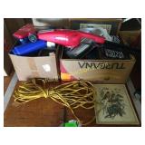 Vacuum, ext cord, household items