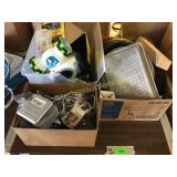 Clock radio, toys & household items