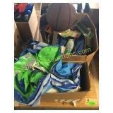 Beauty items, basketball, inflatible