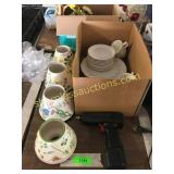Dish set, drill, mini lamp shades