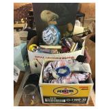 VHS tapes, maze game & household items