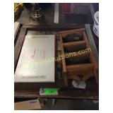 Picture, Stainless tray & wall shelf