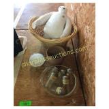 Basket, spice containers & miscellanous