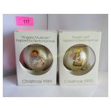 2 Hummel style Christmas tree ornament