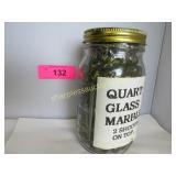 Quart jar full of marbles
