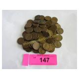 Pile of F to uncirculated wheat pennies