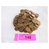 Pile of F to uncirculated wheat pennies