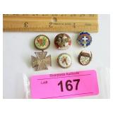 6 Antique pins