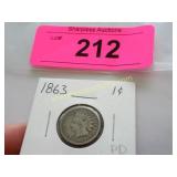 1863 Indian Head Penny