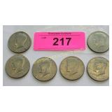 6 Kennedy Centenial half dollars