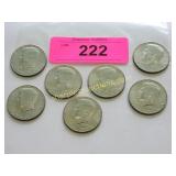 7 Kennedy Centenial half dollars
