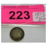 1852 half dime