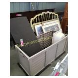 Outdoor plastic storage trunk