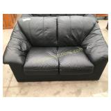 Leather loveseat