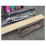 Bedframe, crutches, misc