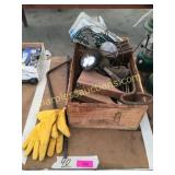 Fan, license plates, tools