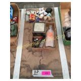 Milk bottle, bells, misc