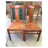 Wood chairs(2)