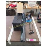 Deer block netting, lamp, metal box, tools
