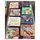 Lunch boxes, some with thermos