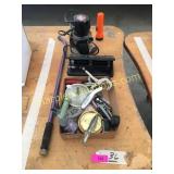 Pocket knives, Craftsman router, misc