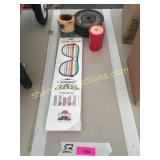 Auto shade, roll of wire, misc