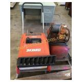 Snoburst snowblower, air compressor
