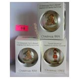3 Hummel style Christmas tree ornaments