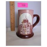 1904 large decorated beer mug