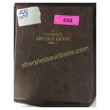 Lincoln cent book 1909, 124 cents included