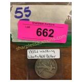1935D Walking liberty half Dollar