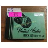 Buffalo nickel book with 22 nickels