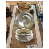 Pie and baking dishes, vase