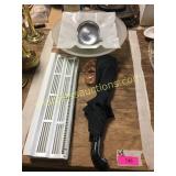 Umbrella, lamp shades, register, misc