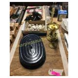 Nativity Scene, candle holders, kitchen items