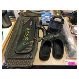 Birkenstock slippers, tectran, bag