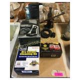 jack, fan, seat covers, emergency light kit, misc