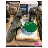 Boots, tray, Bike rack cover, thermos