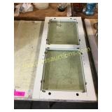 Pair of glass covered doors