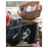 Small suitcase, frames, bags, misc household