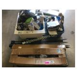 light fxture, patio torches, plumbing items, misc