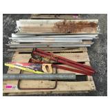 Light fixtures, saw, misc tools