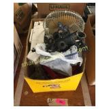 White sewing machine, fan, waffle maker, wrought