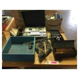 Grundig reel to reel player, ski rope, wooden