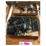 Sewing machine parts, clamps, grinder