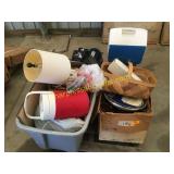 Cooler, vase, household items