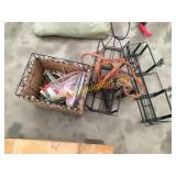 Jumper cables, basket, misc