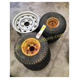 Rims(2), lawn mower tires(5)18x8.50-8NHS