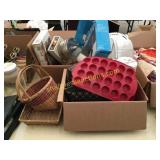 GE Food Processor, snow shovel, baskets, coolers,