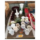 Mugs, vases, bowl, cups/mugs, misc
